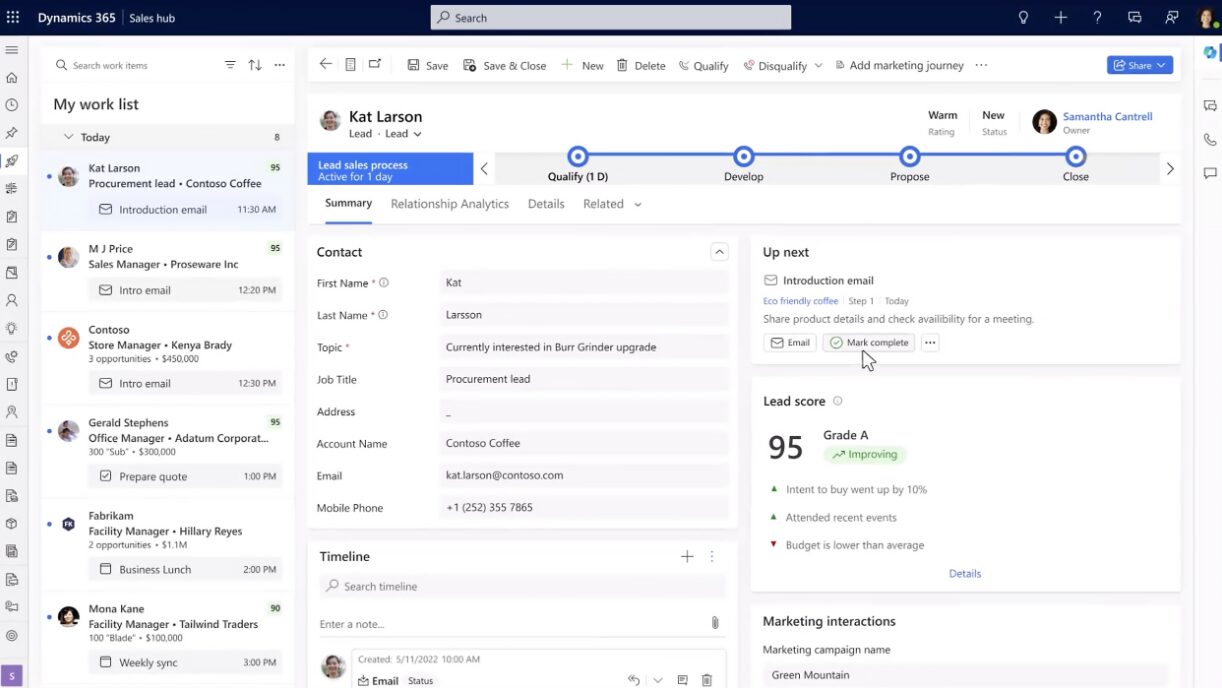 Dynamics 365 Sales CRM Lead to Opportunity