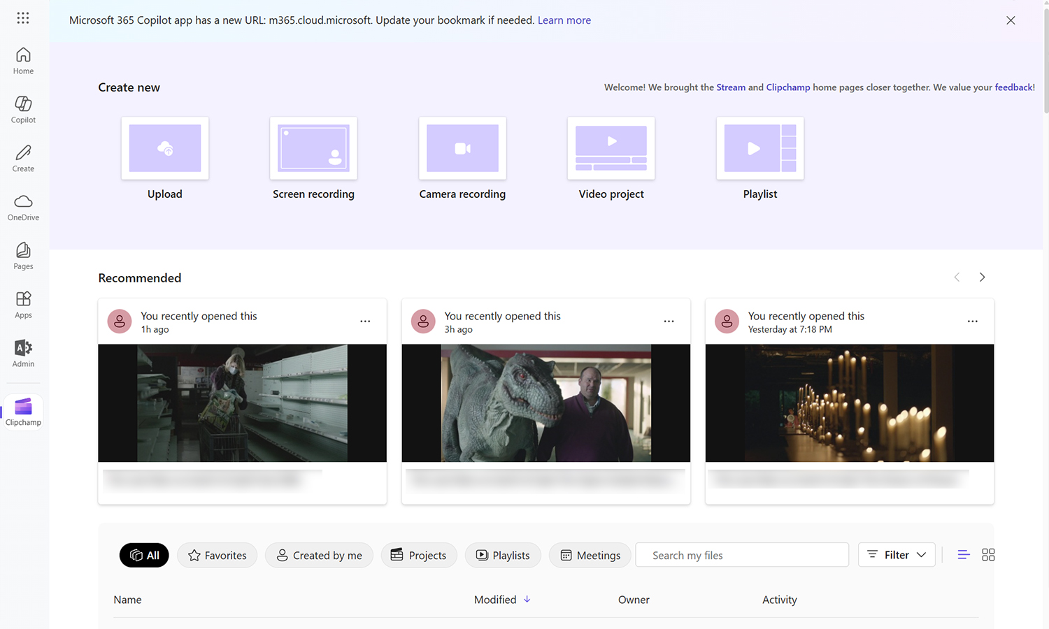 Microsoft 365 Clipchamp Preview