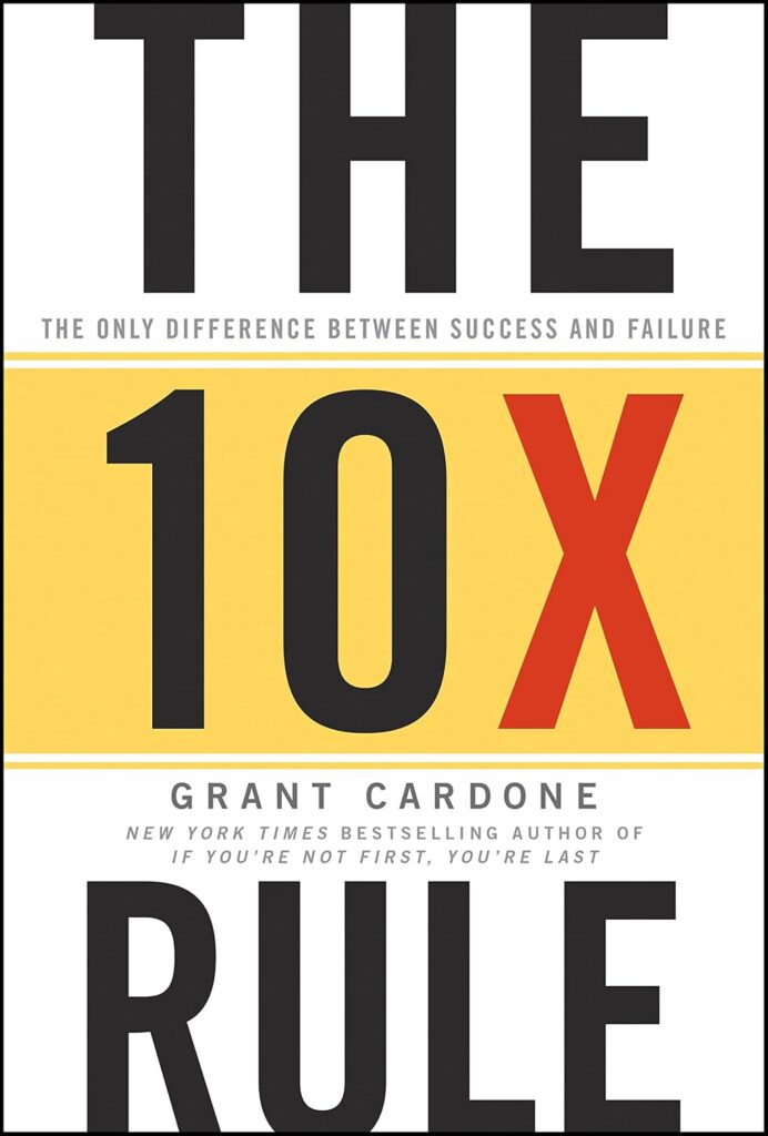 The 10X Rule by Grant Cardone- Book Cover