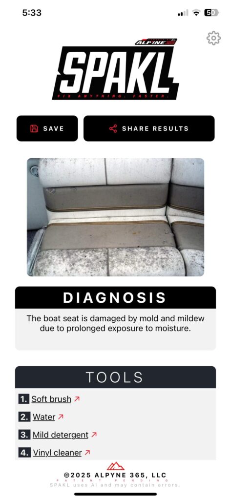 SPAKL- DIY AI Assistant by Alpyne 365- How to Fix Boat Seats