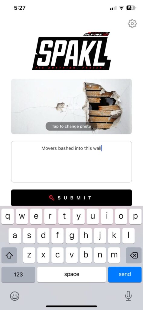 SPAKL- DIY AI Assistant by Alpyne 365- Damaged Drywall