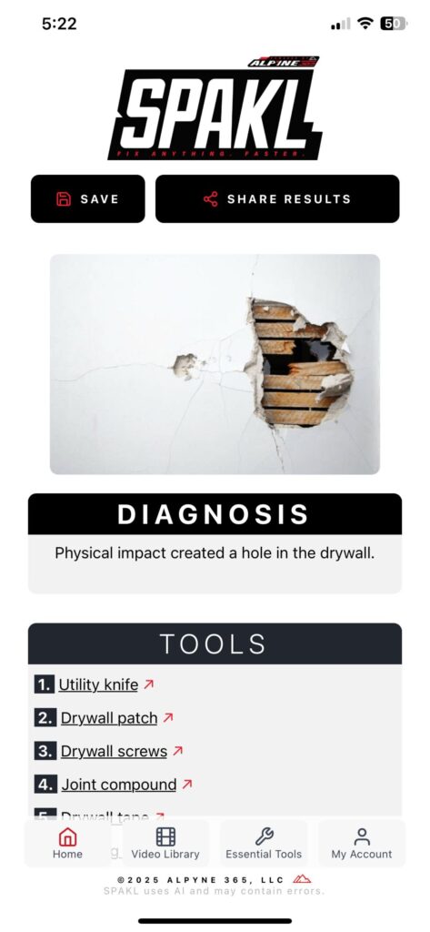 SPAKL- DIY AI Assistant by Alpyne 365- Diagnosis