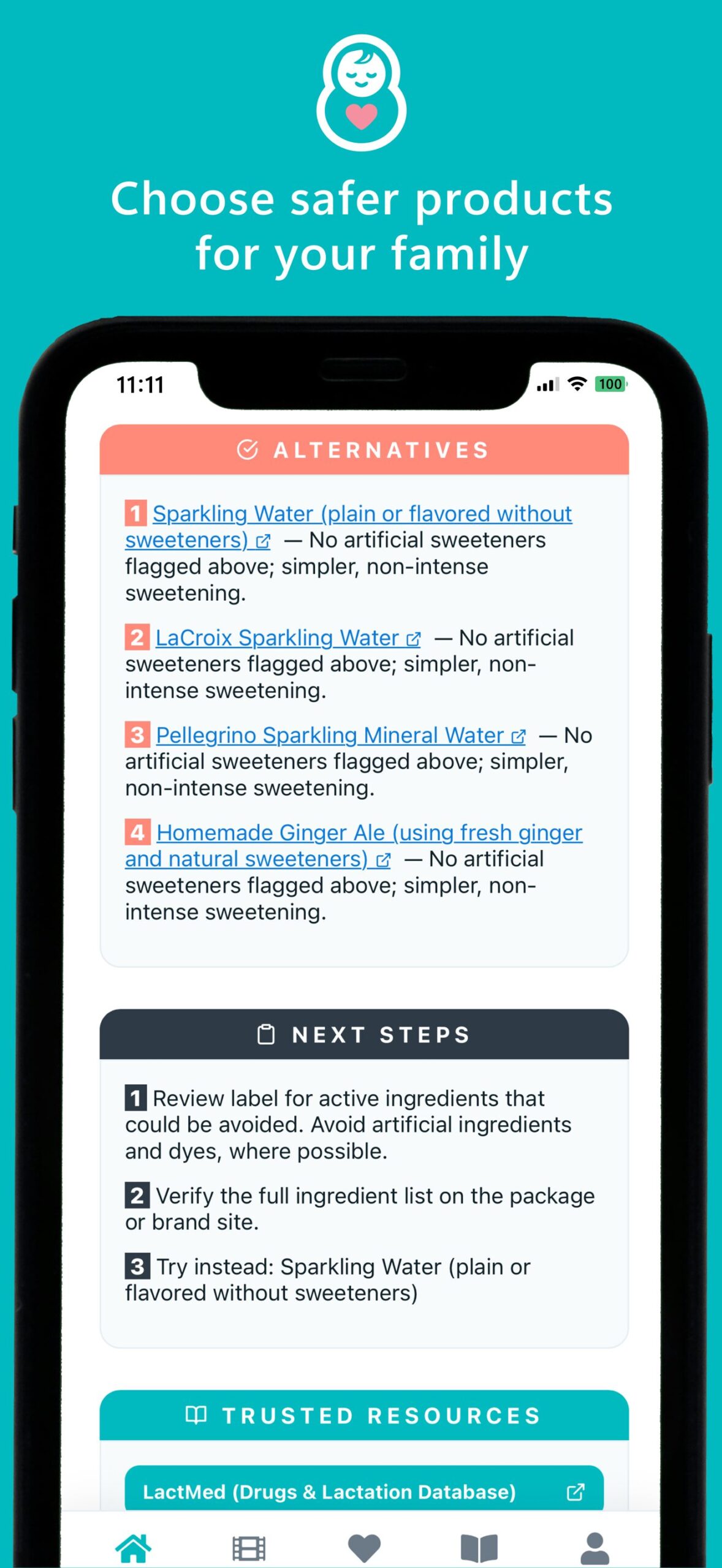Mira Mom & Baby Product Scan Alpyne 365 iOS & Android