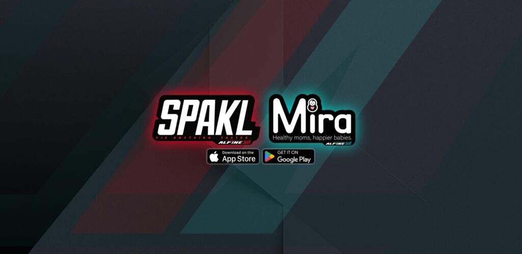 SPAKL AI Repair Assistant and Mira AI Mom and Baby Product Scanner Background- iOS and Android Mobile Apps
