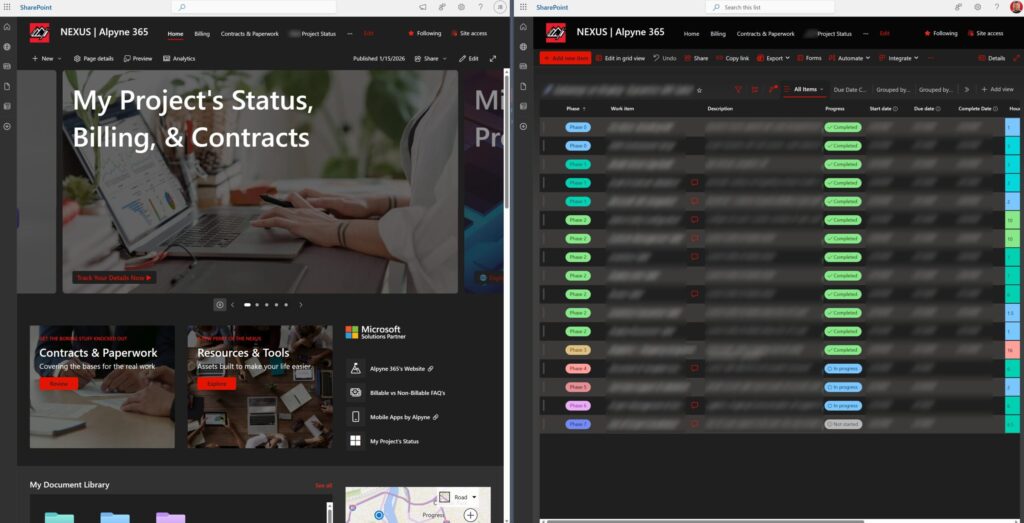 Alpyne 365 Nexus Project Manager- SharePoint